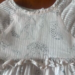 Pippa & Julie animal print owl deer 6-9 month dress